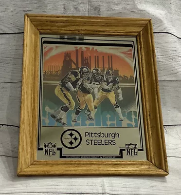 Rare Pittsburgh Steelers 50 Seasons Nfl Framed Mirror Stamford Art Steel Curtain • $78.95