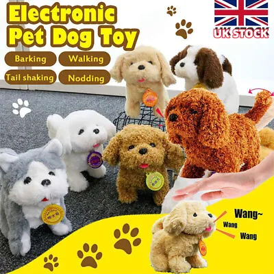£7.69 • Buy Robot Electronic Dog Puppy Plush Wag Tail Toys Bark Walk Funny Toy For Kids Gift