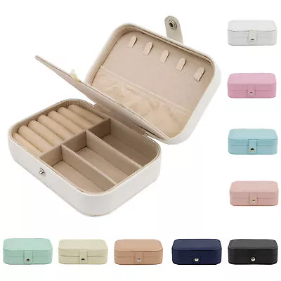 Jewellery Box Travel Boxes Jewelry Organizer Ornaments Storage Case Portable • £10.29