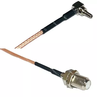 RG316 CRC9 MALE ANGLE To F FEMALE RF Cable Rapid-SHIP LOT • $10.49