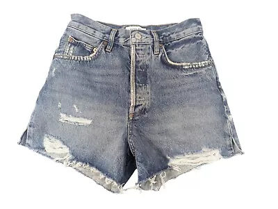 Agolde Women Size 24 Dee Vintage High Rise Distressed Destroyed Shorts • $42.49