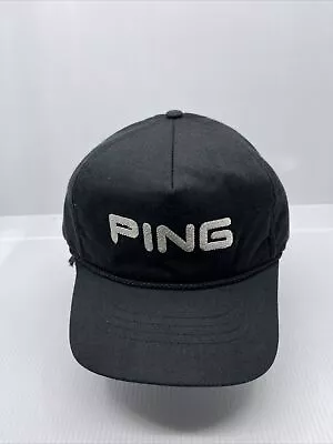 Vintage Ping Golf Adjustable Hat Made In USA 80s 90s Karsten Black • $49.99