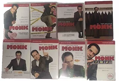 Monk The Complete Series 1-8   DVD's Tony Shalhoub NEW Sealed • $32.99