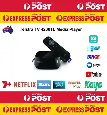 Telstra TV Powered By Roku 4K (Model No. 4200TL) YOUTUBE DISNEY+ STAN** • $74