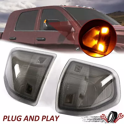 Smoke Lens Amber LED Side Mirror Turn Signal Lights For Dodge Ram 1500 2500 3500 • $13.01