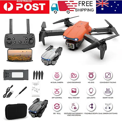 $37.99 • Buy 2.4GHZ Mini Foldable 4K HD Drone Camera Quadcopter RC Plane With App Control AU