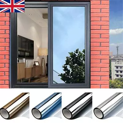 £12.79 • Buy Glass Tint Reflective One Way Mirror Window Film Mirrored Privacy Self Adhesive