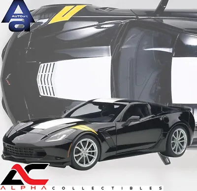 Autoart 71273 1:18 Chevrolet Corvette Grand Sport Black/white Stripes • $161.50