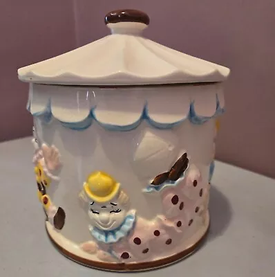 Vintage Napco Circus Clown Cookie Jar Numbered Japan Carousel • $24