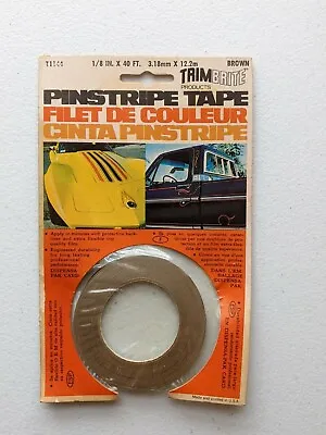 Vintage Pinstripe Kit Trimbrite Brown Auto Decal Stripe Universal Car Tape 1970s • $12