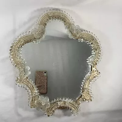 VINTAGE ITALIAN MURANO TABLE OR WALL MIRROR 1950’s • $122.50