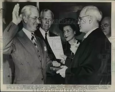 1948 Press Photo Charles Sawyer Sworn In By Harold Burton Washington D.C. • $19.99