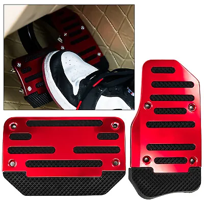 Universal - Automatic Gas Brake Foot Pedal Pad Cover Car Accessories Red NonSlip • $8.49