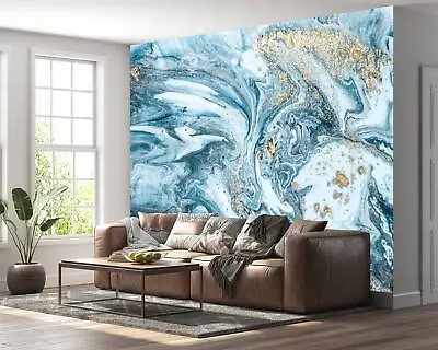 Blue Marble Self-Adhesive Vinyl Wallpaper - Easy Install Stylish Living Room... • $381.50