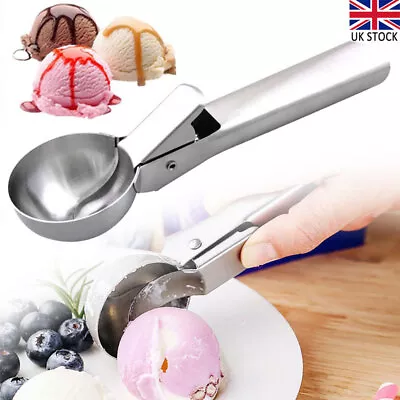Ice Cream Scoop Stainless Steel For Mash Potato Ice Cream Spoon Ball Scooper New • £5.99