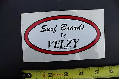 Surf Boards By Velzy Clear 80's Jacobs Hermosa OG V46B Vintage Surfing STICKER • $51