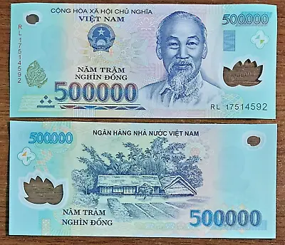 Vietnam 500000 Dong Banknote UNC Polymer VND CURENCY 500K • $35