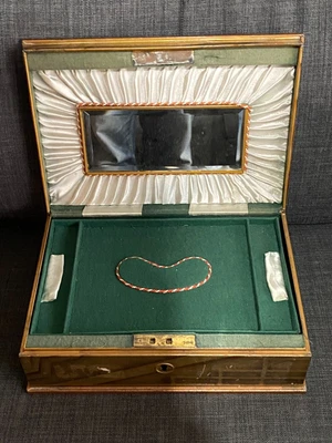 £128.99 • Buy Vintage Art Deco S.Tajbhai & Sons Steel Travelling Jewellery Box