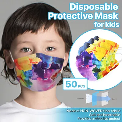 [For KID] 50 PCS Stylish Disposable Face Mask 3-Ply Non-Medical Cover - Petals • $5.99