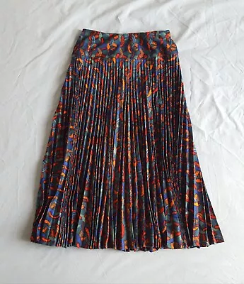 Frank Usher Vintage Mod-length Pleated Skirt - Elasticated Waist - Size 8 • £12