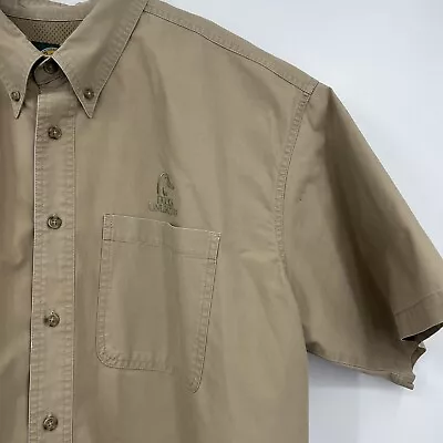 Cabela's Outdoor Gear S/s Button Down Shirt Mens Xl Beige Ducks Unlimited • $26.97