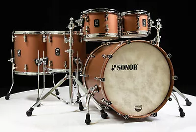 Sonor SQ1 22  5-piece Shell Pack - Satin Copper Brown 10/12/14/16/22 • $4777