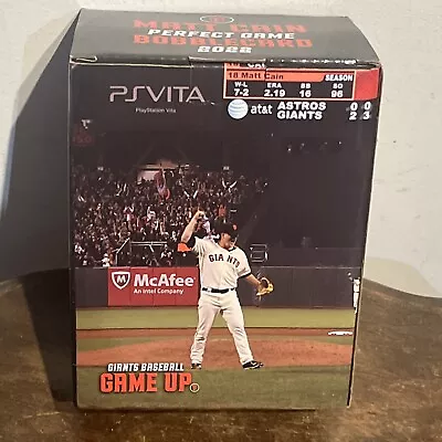 SF Giants 2022 Matt Cain Perfect Game Bobblehead Brand New In Box • $19.99