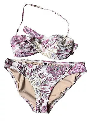 J. Crew Bikini Set Medium Bottom  Sz M  & Small Bra Top Sz S In Liberty Print. • $10