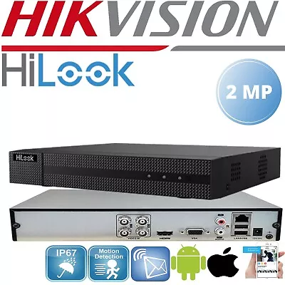 HILOOK CCTV DVR 204G-F1 4 CH Turbo HD Video 2MP 1080P TVI AHD By Hikvision CCTV • £62.50