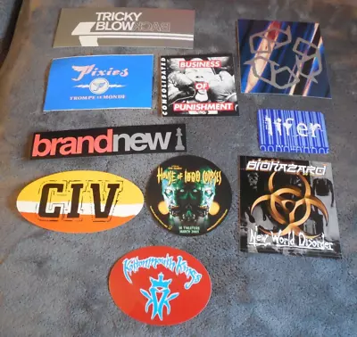 Rock Pop Metal Promotional Sticker Set Of 10 Stickers Lot#85 • $7