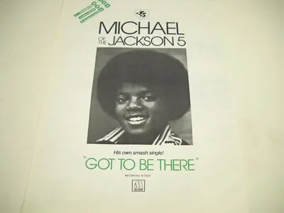 MICHAEL Of The JACKSON 5 His Own Smash... GOT TO BE THERE 1971 Promo Poster Ad • $14.50