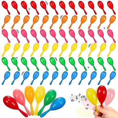 Lenwen 120 Pcs 4 Inch Mini Maracas Neon Maracas Bulk Shakers Mexican Fiesta M... • $68.59