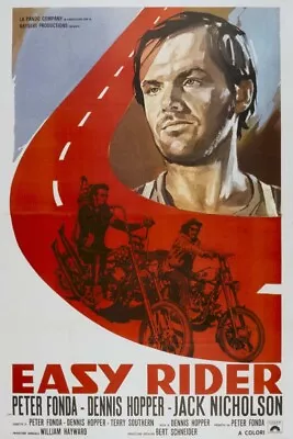 1969 EASY RIDER Vintage Motorcycle Movie Poster Print ITALY B 24x16 9mil PAPER • $25.95