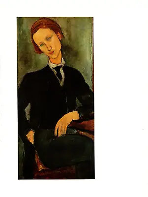 1970 Vintage MODIGLIANI  PORTRAIT OF MONSIEUR BARANOWSKI  COLOR Offset Litho • $7.20