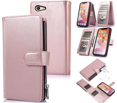 $15.50 • Buy Oppo A59 F1s Multifunction Pu Leather Wallet Case 10 Cards Zip Pouch
