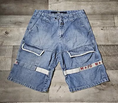 Vintage Marithe Francois Girbaud Shorts Mens 36 Blue Denim Baggy Hip Hop Cotton • $44.99