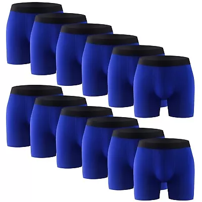 12PK Mens Boxer Briefs Breathable Tagless Underwear Soft Comfort Flex Waistband • $34.39