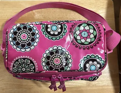 Vera Bradley Vintage Insulated Mini Cooler Bag Pink Cupcakes W/Two Front Pockets • $17.49