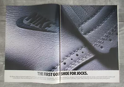 Vintage Nike Golf Shoes Original Magazine Print Ad 1988 80's 2-page • $20.36