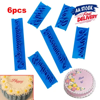 $10.25 • Buy 6PCS Letter Fondant Mould Cookie Cake Biscuit Cutter Handwrite Alphabet