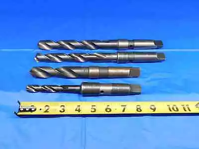 4pc SET MORSE TAPER #3 COOLANT THRU HSS TWIST DRILL BITS 1/2 3/4 53/64 55/64 • $79.99