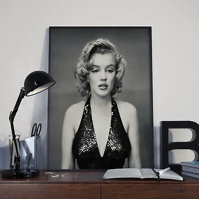 Marilyn Monroe Black + White Print Poster Picture A3 A4 Vintage • £4.99