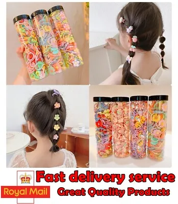 Cute Kids Small Elastic Hair Bands Set Hair Bobbles Baby Girl Mixed Pastel Color • £2.69