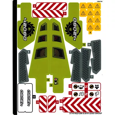 Lego Technic 42080 Forest Machine Sticker Sheet Decals Logo NEW • $8.54