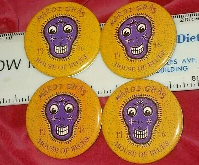 Mardi Gras House Of Blues Skull Pins (4) New Orleans La 1996 Halloween • $5.95