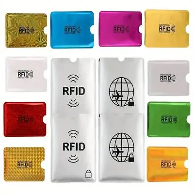 RFID Bank Card Blocking Sleeve Holder Contactless Credit Debit Wallet Protector • £1.49