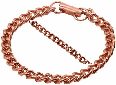 Copper Bracelet 6mm Curb Link Chain Bracelet Mens/Womens Custom Jewelry 7  • $14.98