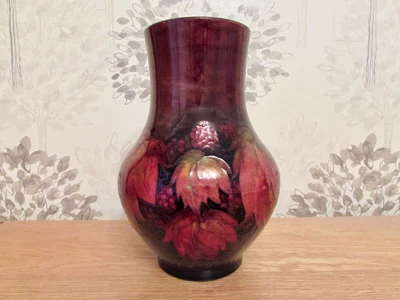 £675 • Buy William Moorcroft, Vase, Flambe Leaf And Blackberry Design, Circa 1928.