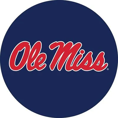 Mississippi Rebels Ole Miss RR 4  Round Vinyl Magnet Auto Home University Of • $10.79