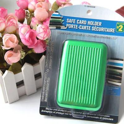 Aluminum Metal Wallet Business ID Credit Card Case Holder Anti RFID Scanning USA • $2.98